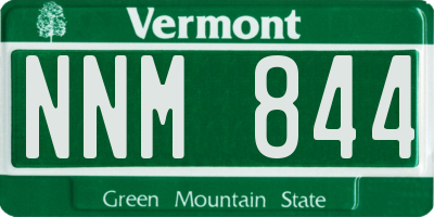 VT license plate NNM844