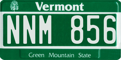 VT license plate NNM856