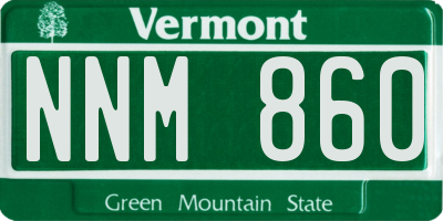 VT license plate NNM860