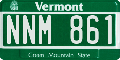 VT license plate NNM861
