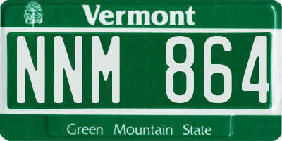 VT license plate NNM864