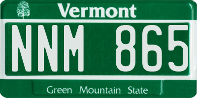 VT license plate NNM865