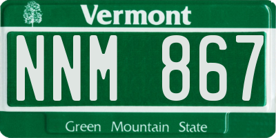 VT license plate NNM867