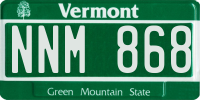 VT license plate NNM868