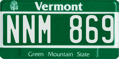 VT license plate NNM869