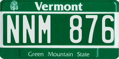 VT license plate NNM876