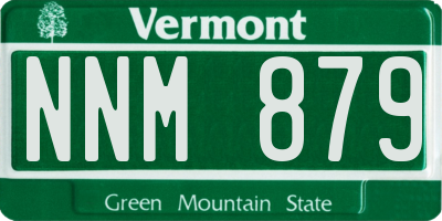 VT license plate NNM879