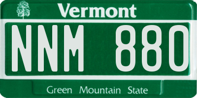 VT license plate NNM880