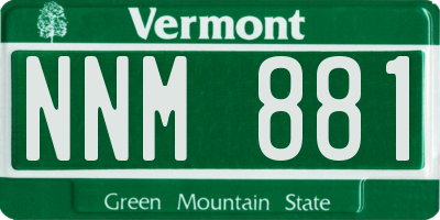 VT license plate NNM881