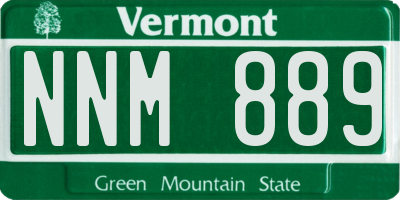 VT license plate NNM889