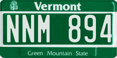 VT license plate NNM894