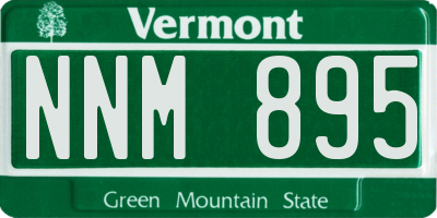 VT license plate NNM895