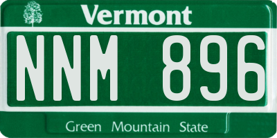 VT license plate NNM896