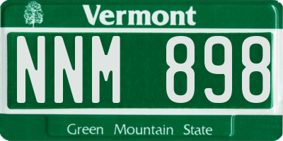 VT license plate NNM898