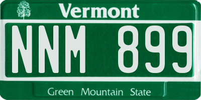 VT license plate NNM899