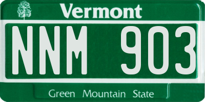 VT license plate NNM903