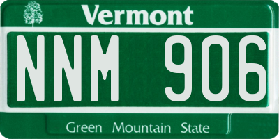 VT license plate NNM906