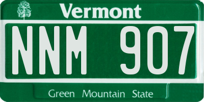 VT license plate NNM907