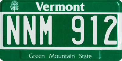 VT license plate NNM912