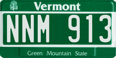 VT license plate NNM913
