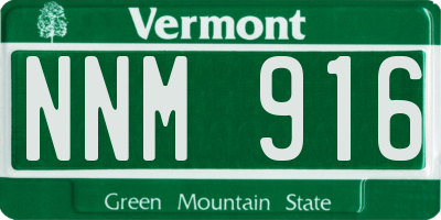 VT license plate NNM916