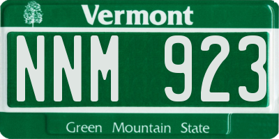 VT license plate NNM923