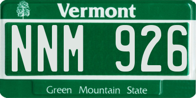 VT license plate NNM926