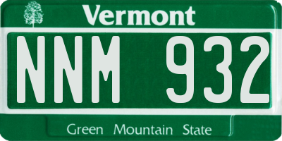 VT license plate NNM932