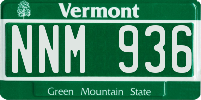 VT license plate NNM936