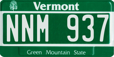 VT license plate NNM937