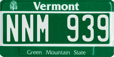 VT license plate NNM939