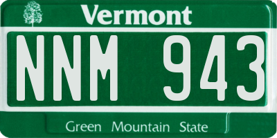 VT license plate NNM943