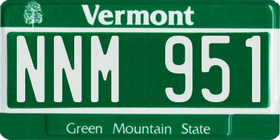 VT license plate NNM951
