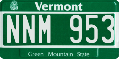 VT license plate NNM953