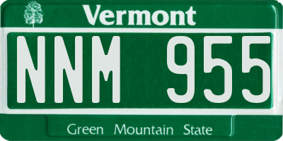 VT license plate NNM955
