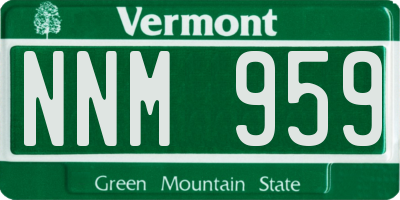 VT license plate NNM959