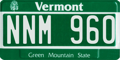 VT license plate NNM960