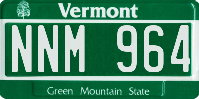 VT license plate NNM964