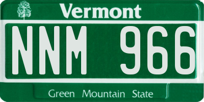 VT license plate NNM966