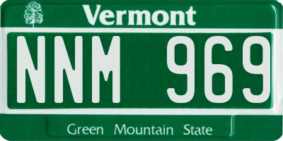 VT license plate NNM969