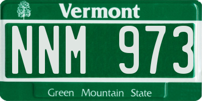 VT license plate NNM973