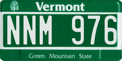 VT license plate NNM976