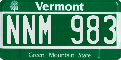 VT license plate NNM983
