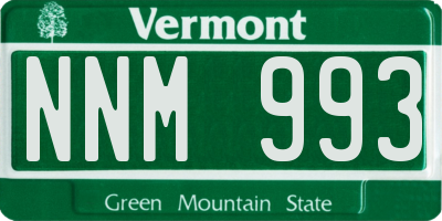 VT license plate NNM993