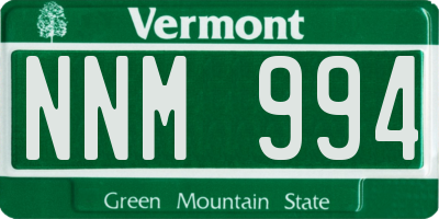 VT license plate NNM994