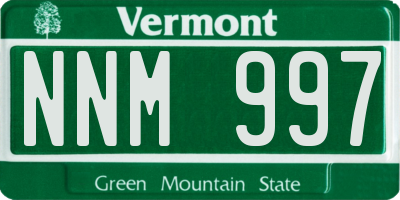 VT license plate NNM997