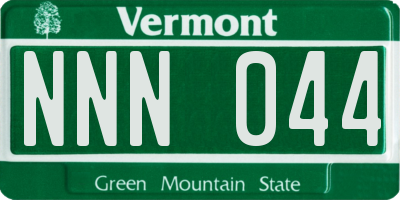 VT license plate NNN044