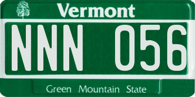 VT license plate NNN056