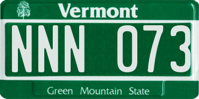 VT license plate NNN073