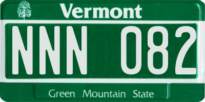 VT license plate NNN082